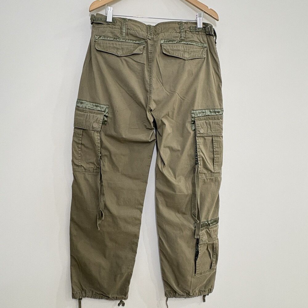 Vintage Abercrombie & Fitch Baggy Cargo Pants Womens Sz 10 Paratrooper 90s Y2K - Picture 5 of 10